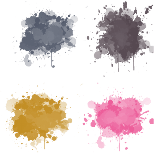 Colorful_ Watercolor_ Splashes_ Set PNG Image