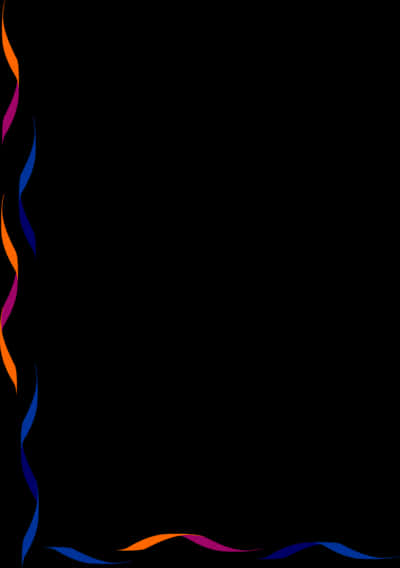 Colorful Wavy Borders Design PNG Image