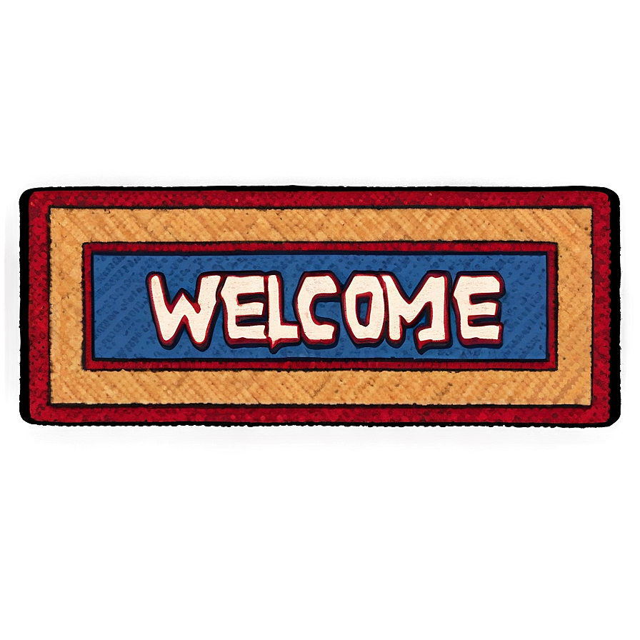 Colorful Welcome Rug Png Oqv PNG Image