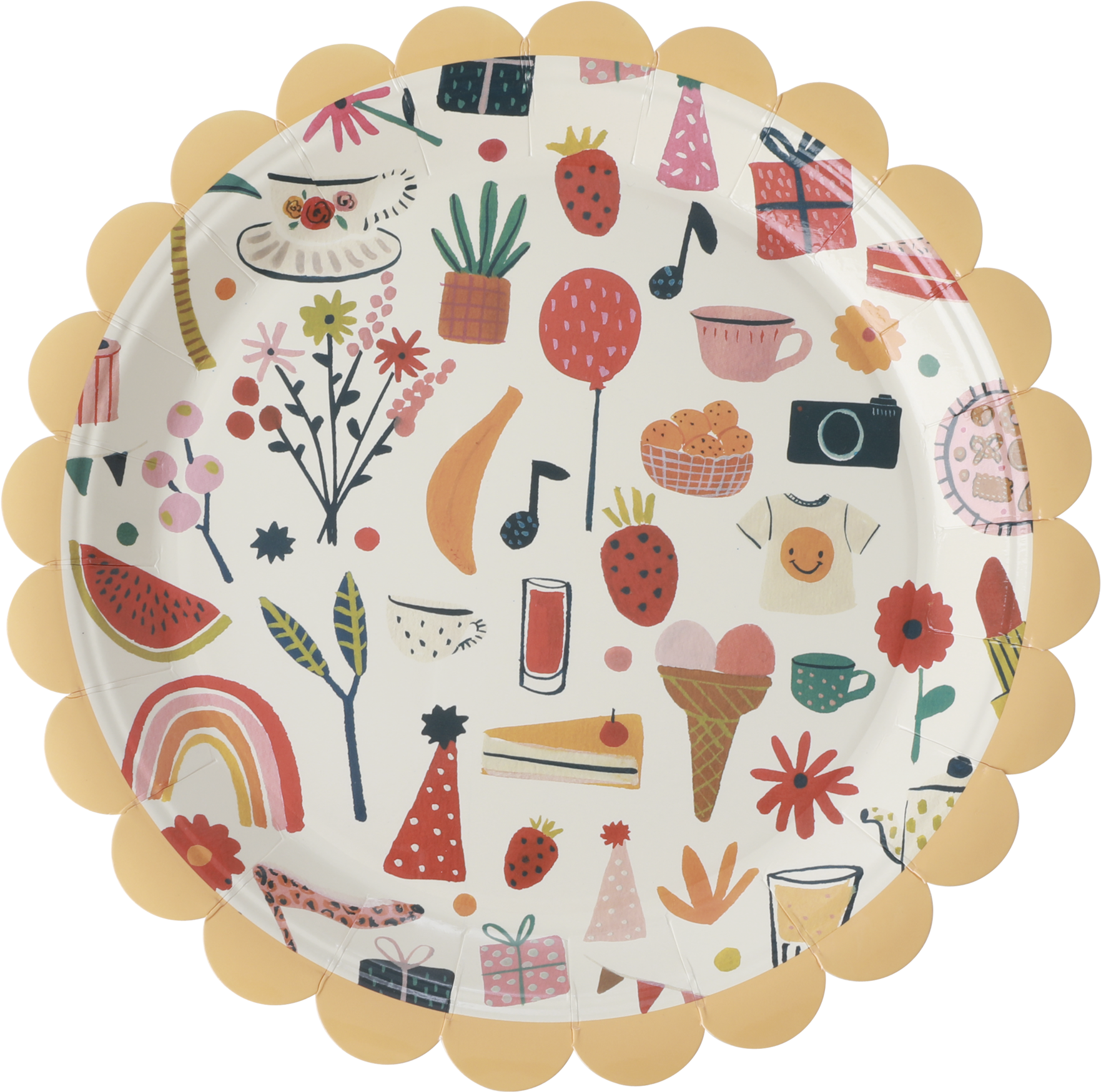 Colorful Whimsical Paper Plate Design PNG Image