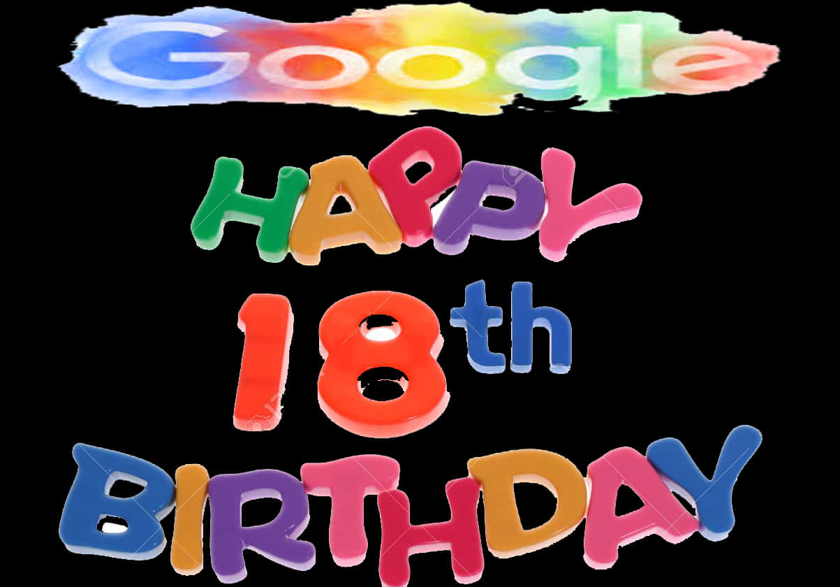 Colorful18th Birthday Celebration PNG Image