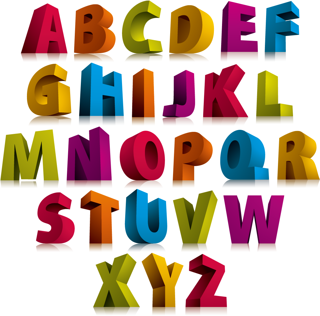 Colorful3 D Alphabet Letters PNG Image