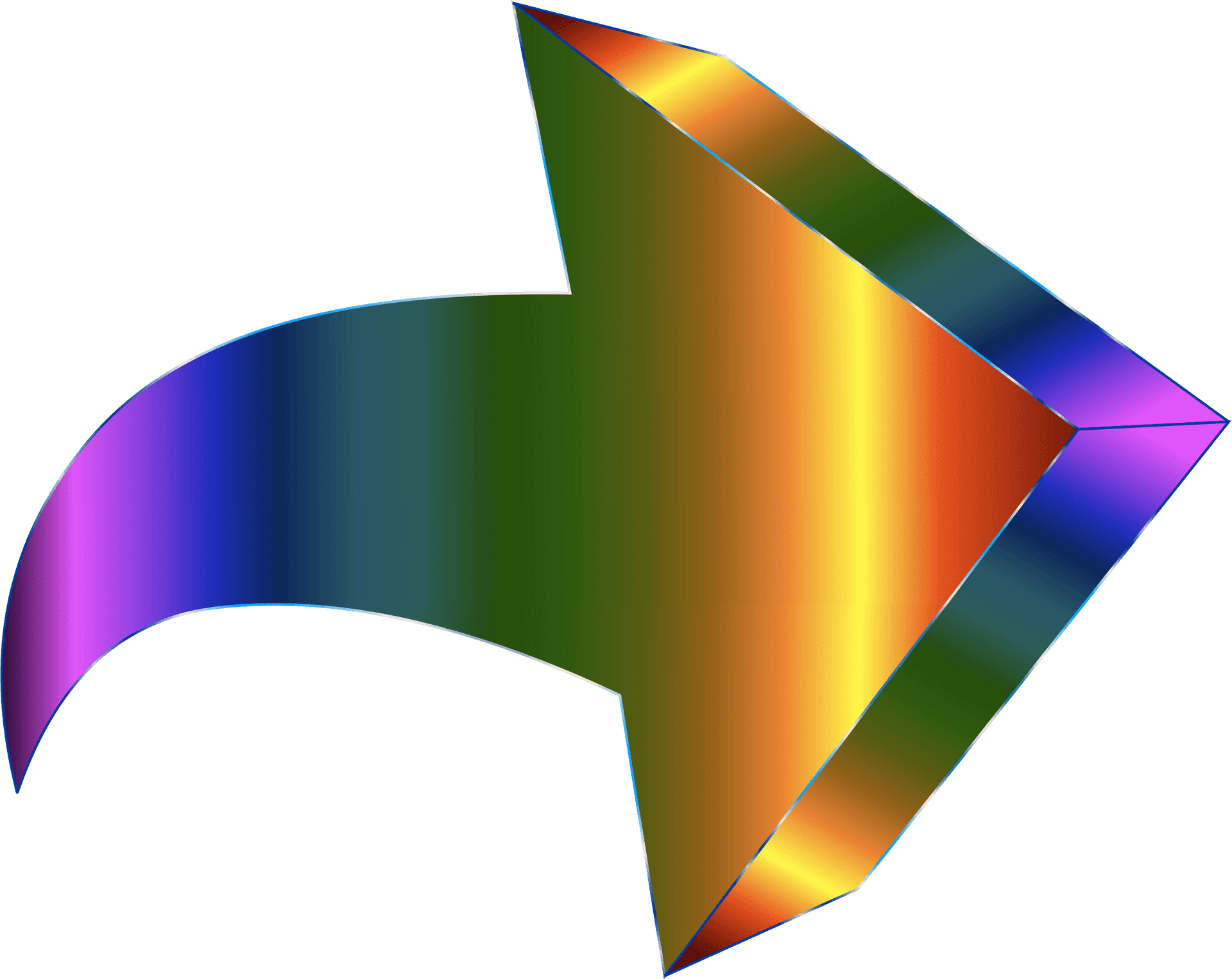 Colorful3 D Arrow Illustration PNG Image