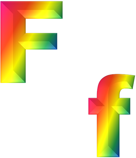 Colorful3 D Letter F Graphic PNG Image