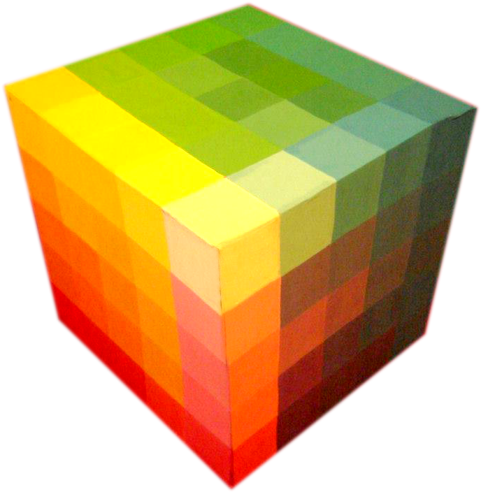 Colorful3 D Pixel Cube PNG Image