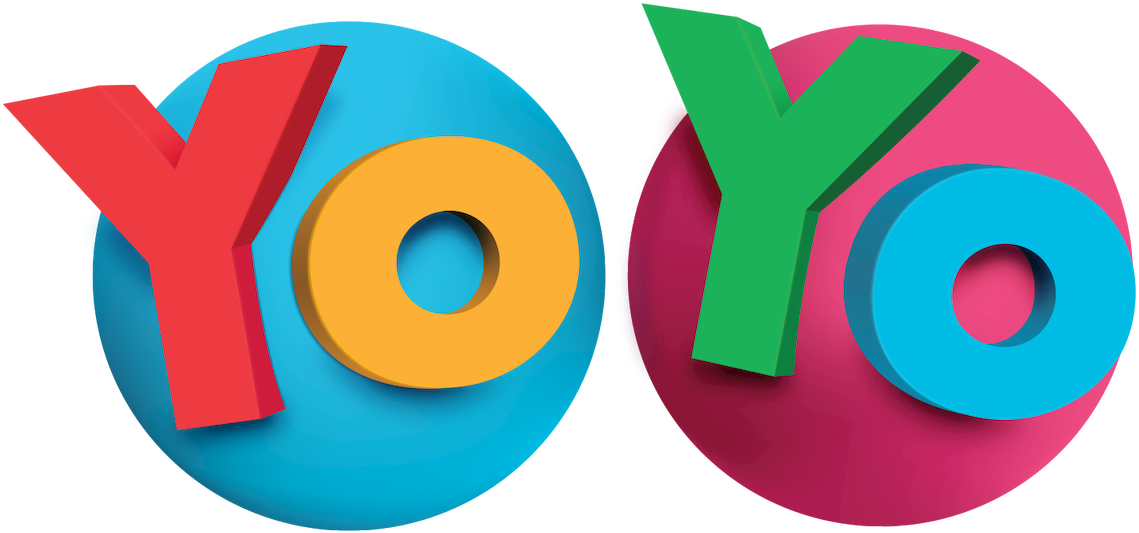 Colorful3 D Yo Yo Text Art PNG Image