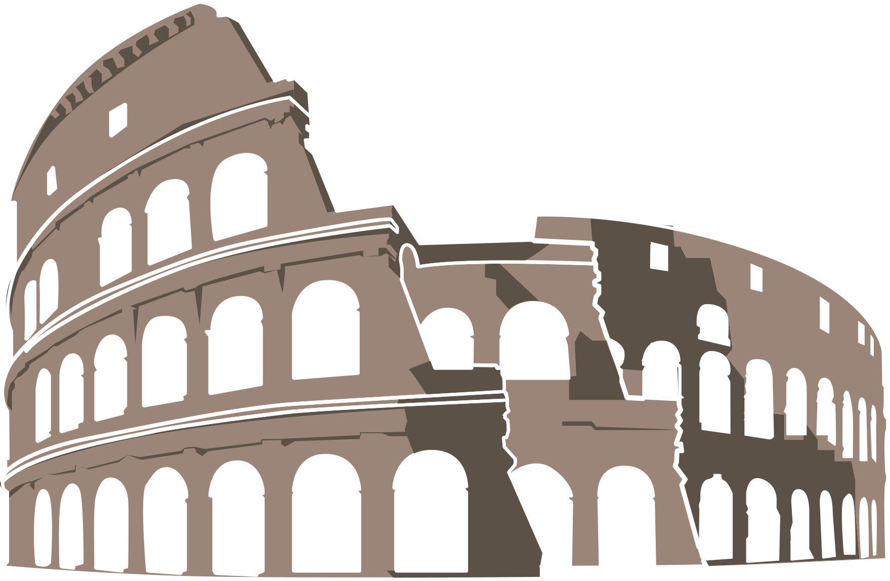 Colosseum Iconic Ancient Roman Architecture PNG Image