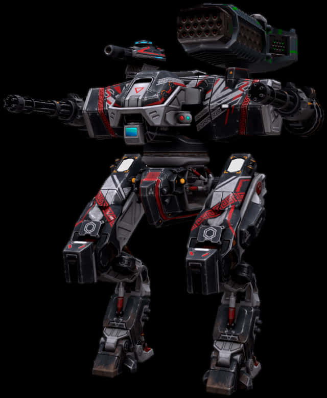 Combat_ Mech_ Robot_ Render PNG Image