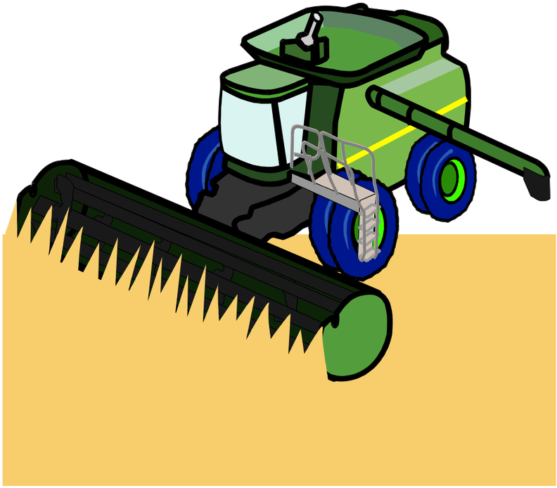 Combine Harvesterin Field PNG Image