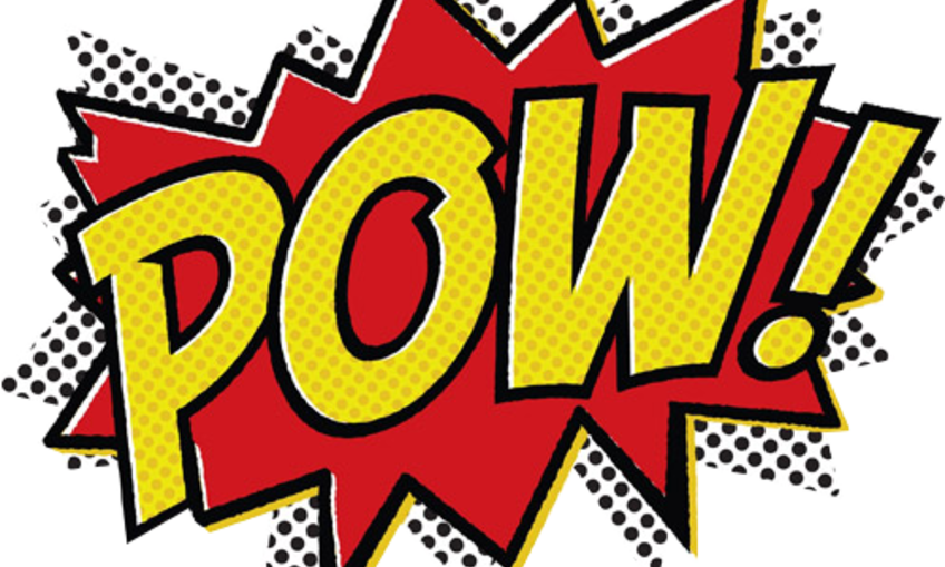 Comic Book P O W Explosion PNG Image