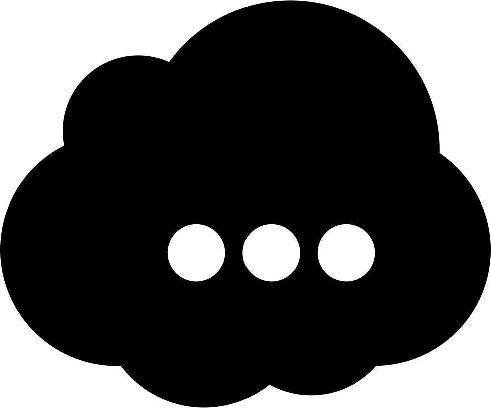 Comic Cloud Speech Bubble Icon PNG Image