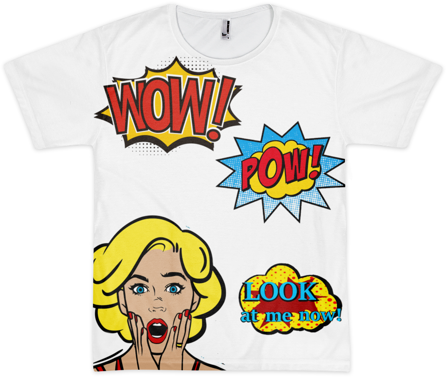 Comic Expressions T Shirt Design PNG Image