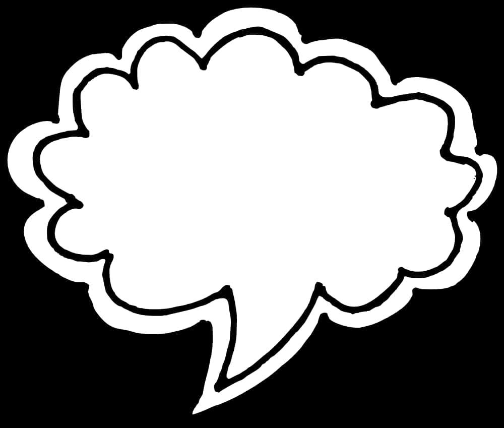 Comic Speech Bubble Outline PNG Image