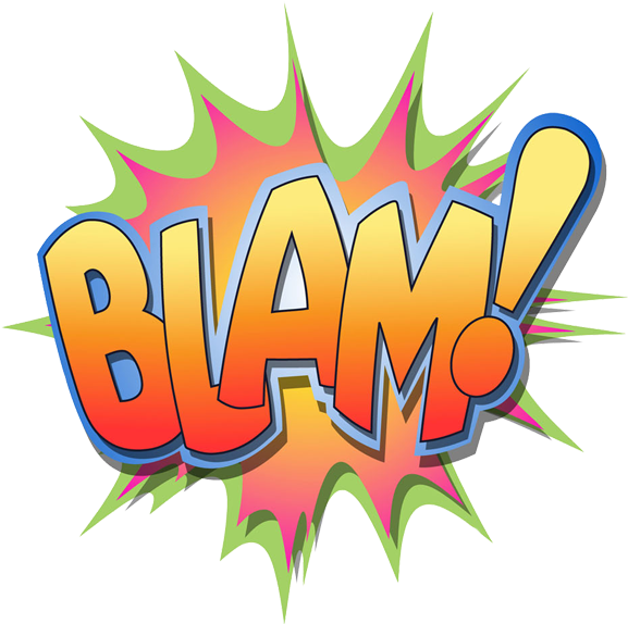 Comic Style Blam Exclamation PNG Image