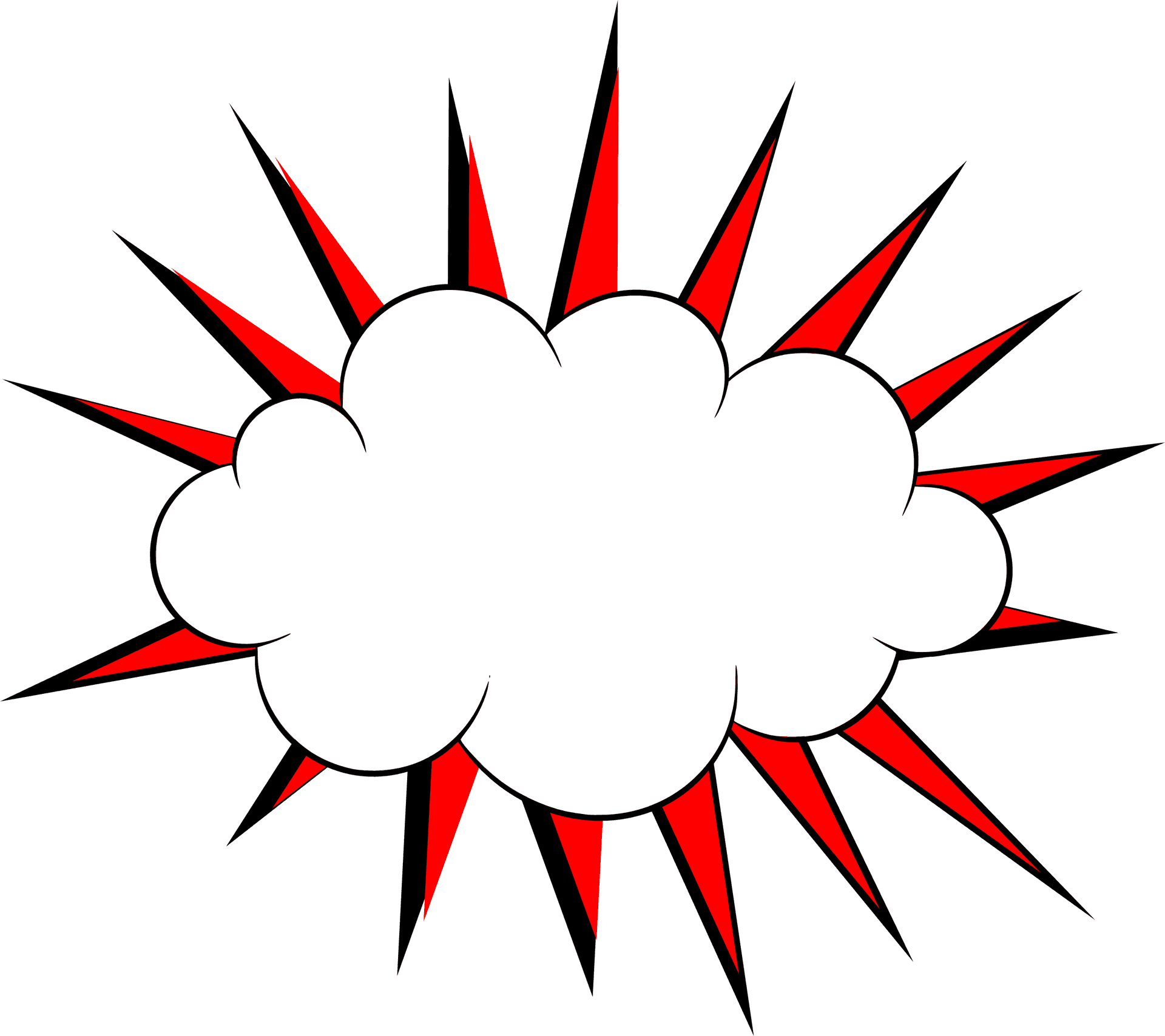 Comic Style Explosion Cloud PNG Image