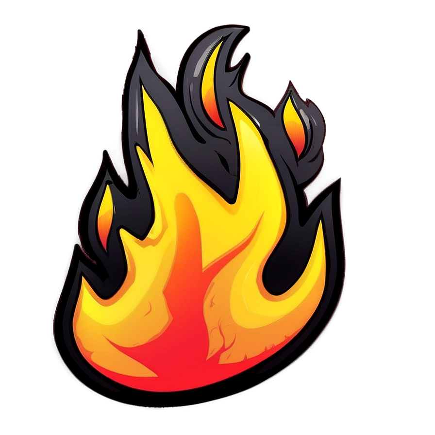 Comic Style Fire Illustration Png Sns47 PNG Image