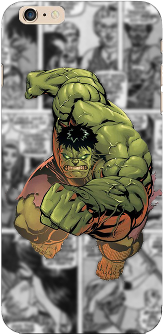 Comic Style Hulk Phone Case PNG Image