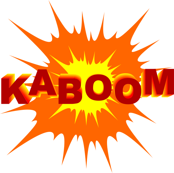 Comic Style Kaboom Explosion PNG Image