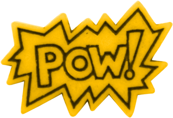 Comic Style P O W Graphic PNG Image