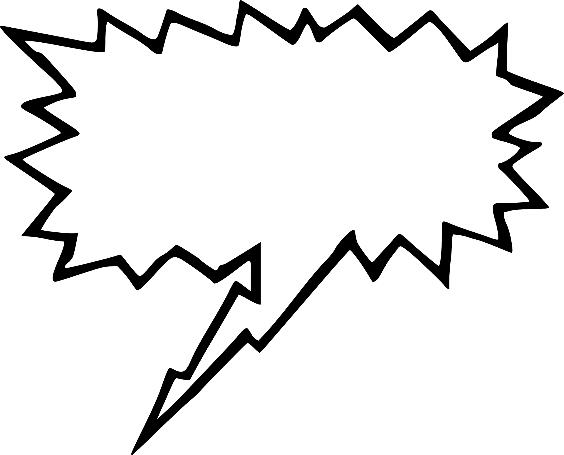 Comic Style Speech Bubble Outline PNG Image