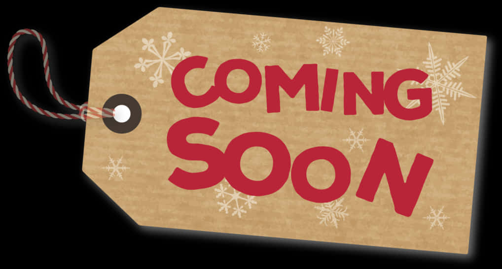 Coming Soon Tag Winter Theme PNG Image