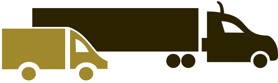 Commercial Delivery Truck Vector PNG Image