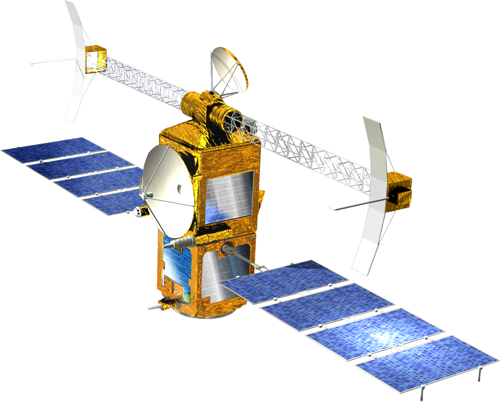 Communications Satellite Rendering PNG Image