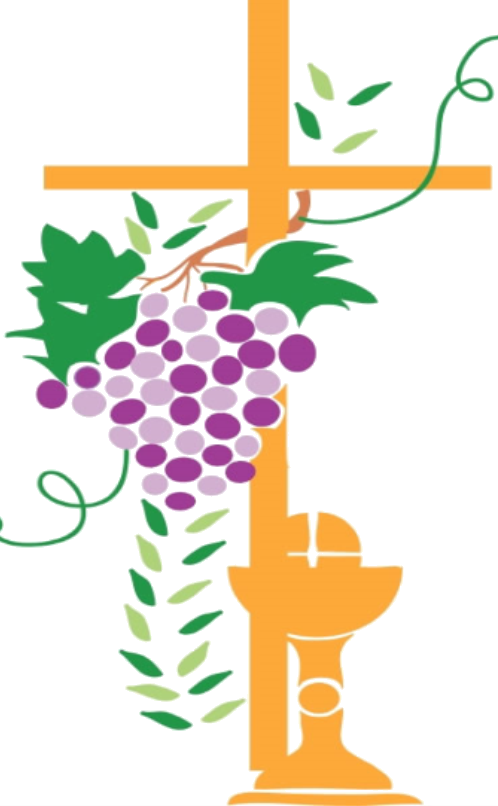 Communion Symbols Cross Grapes Chalice PNG Image