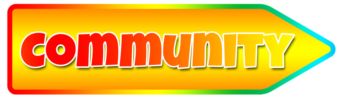 Community Arrow Sign Graphic PNG Image