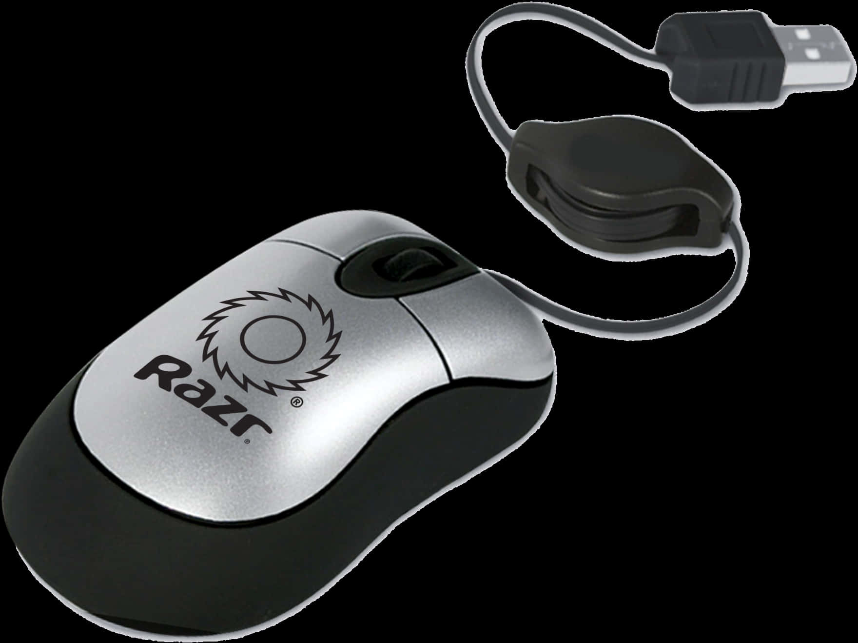 Compact Retractable U S B Mouse PNG Image