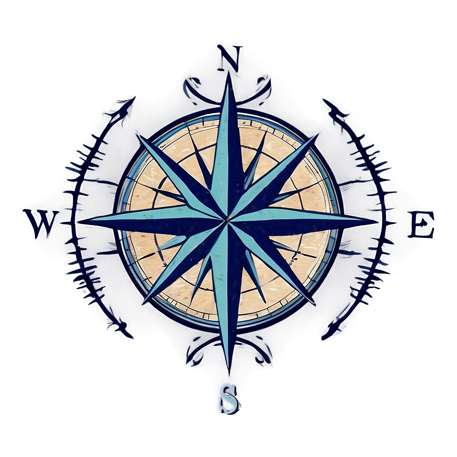 Compass Rose With A Vintage Twist Png Lup29 PNG Image