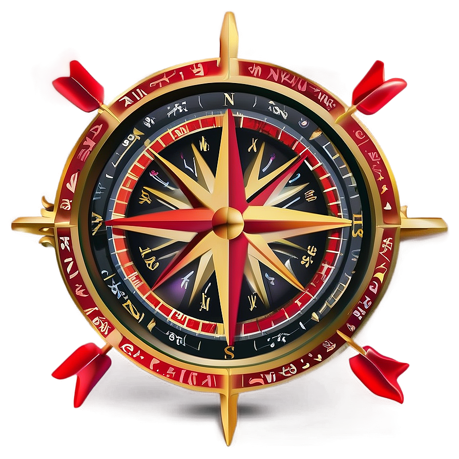 Compass Rose With Arrows Png Gni PNG Image