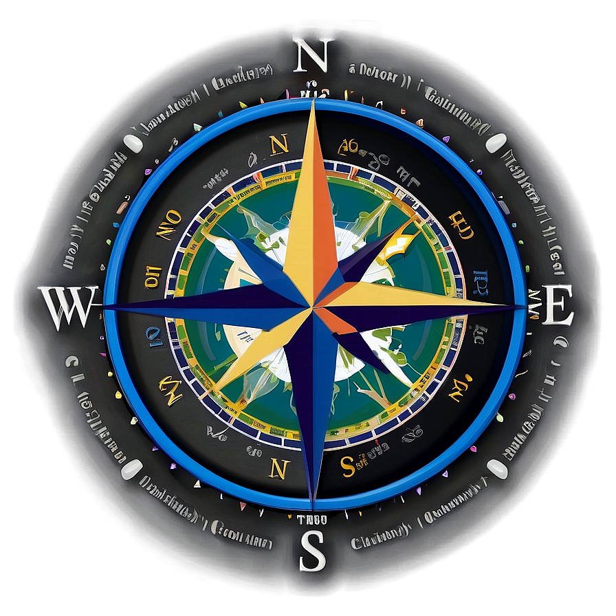 Compass Rose With Latitude Lines Png 75 PNG Image