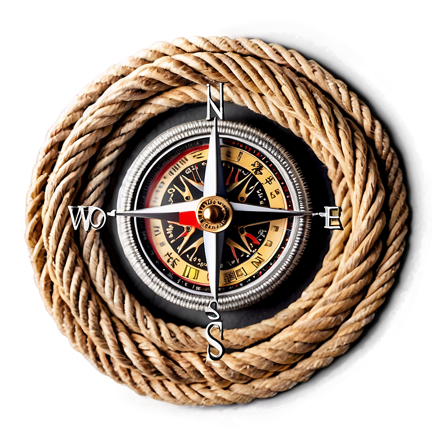 Compass With Rope Border Png Kat PNG Image