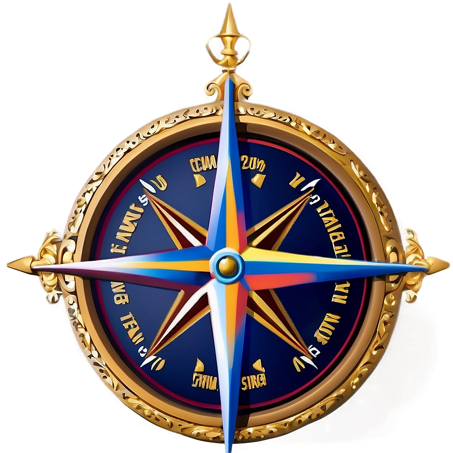 Compass With Star Design Png Hxo PNG Image