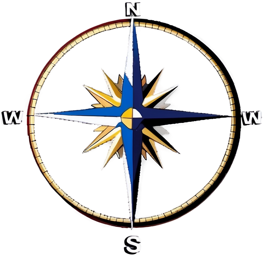 Compass With Star Design Png Lae50 PNG Image