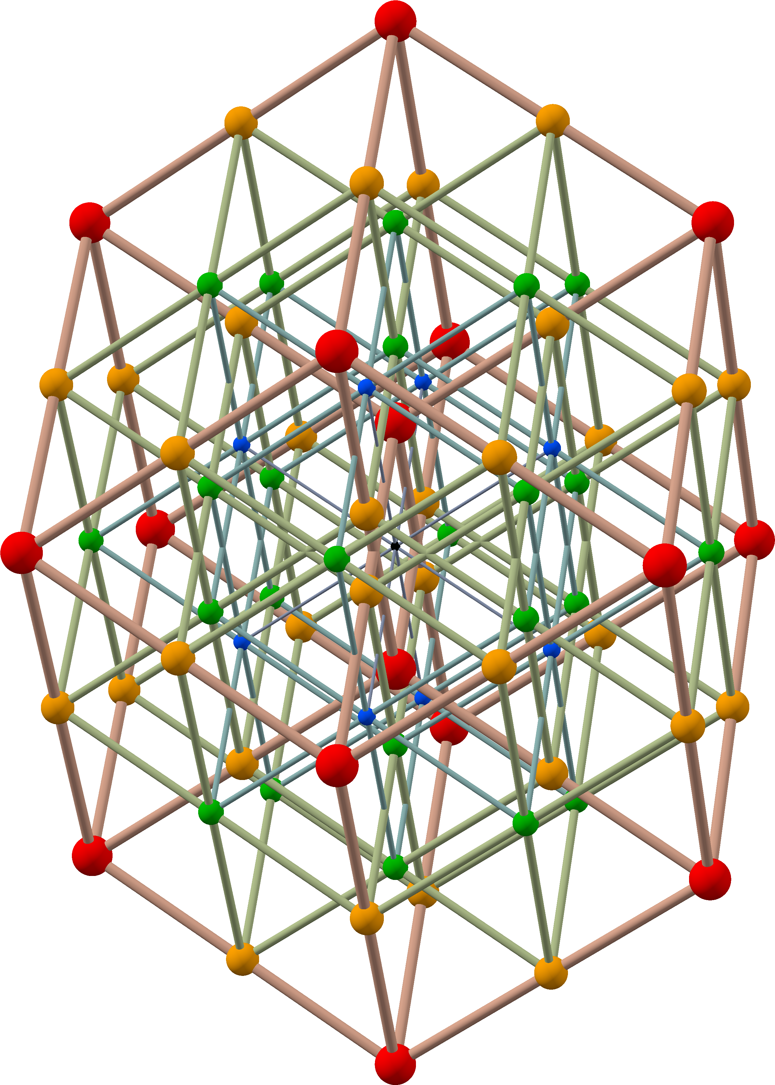 Complex Crystal Lattice Structure PNG Image