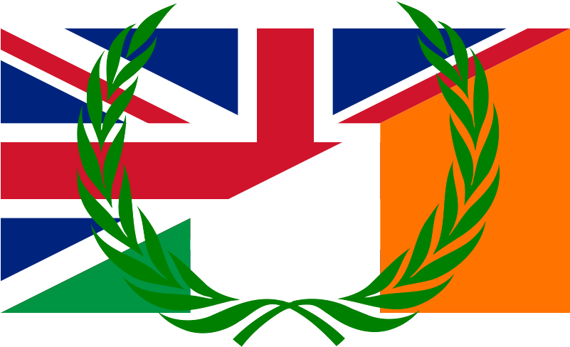 Composite Flag Laurel Wreath PNG Image