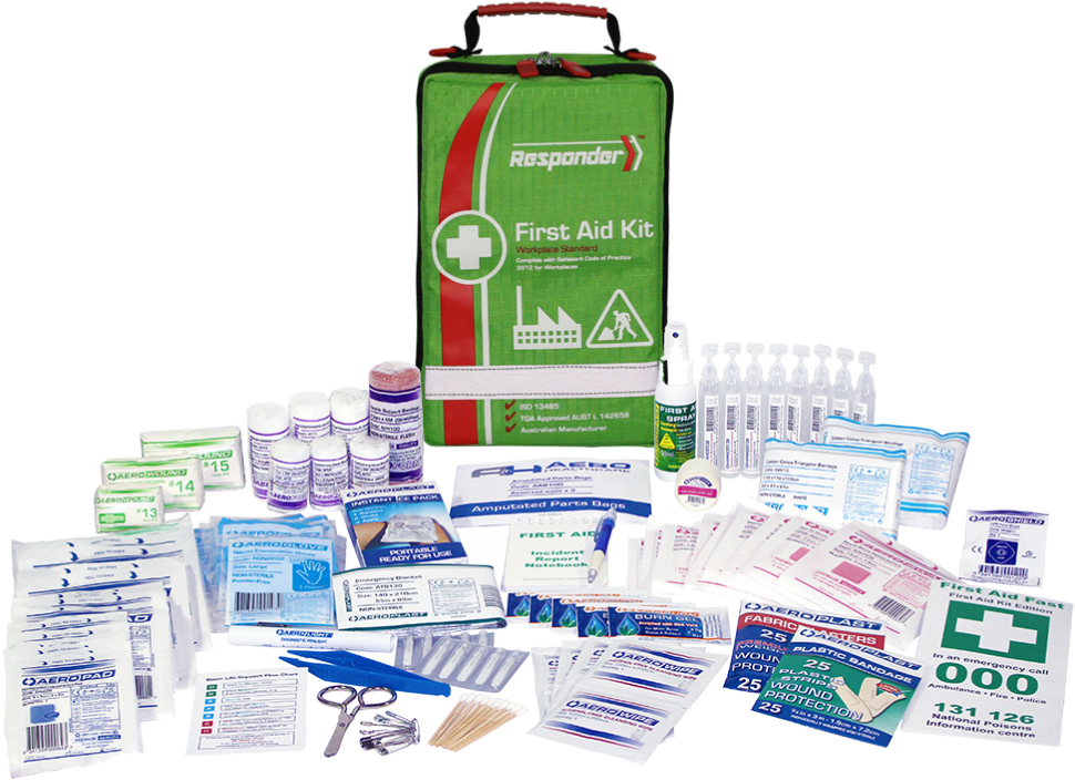 Comprehensive First Aid Kit Contents PNG Image