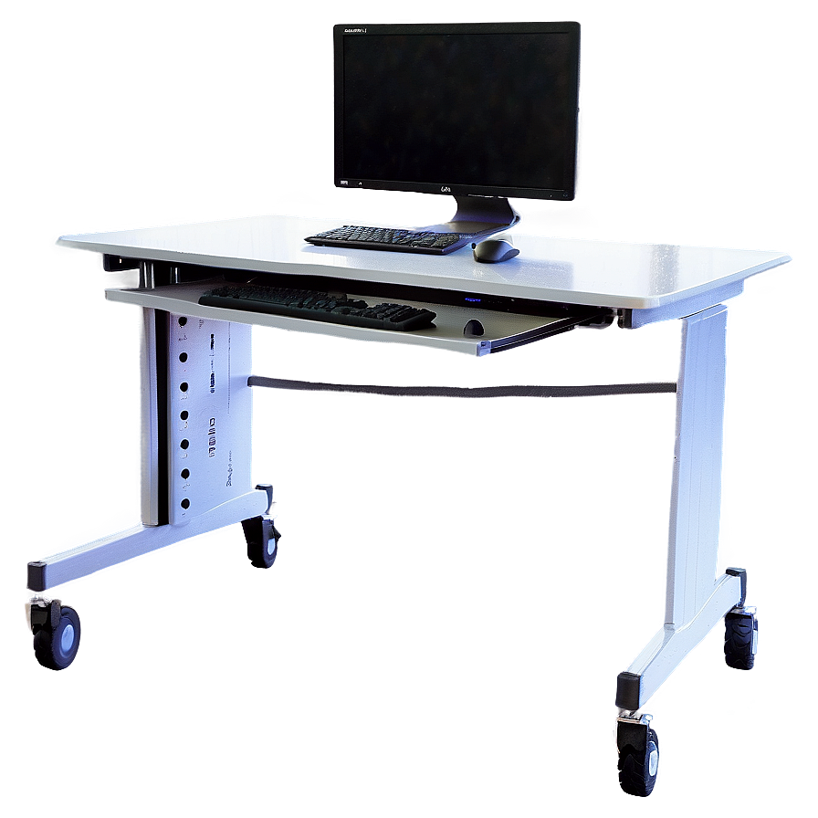 Computer Desk On Wheels Png Vop PNG Image