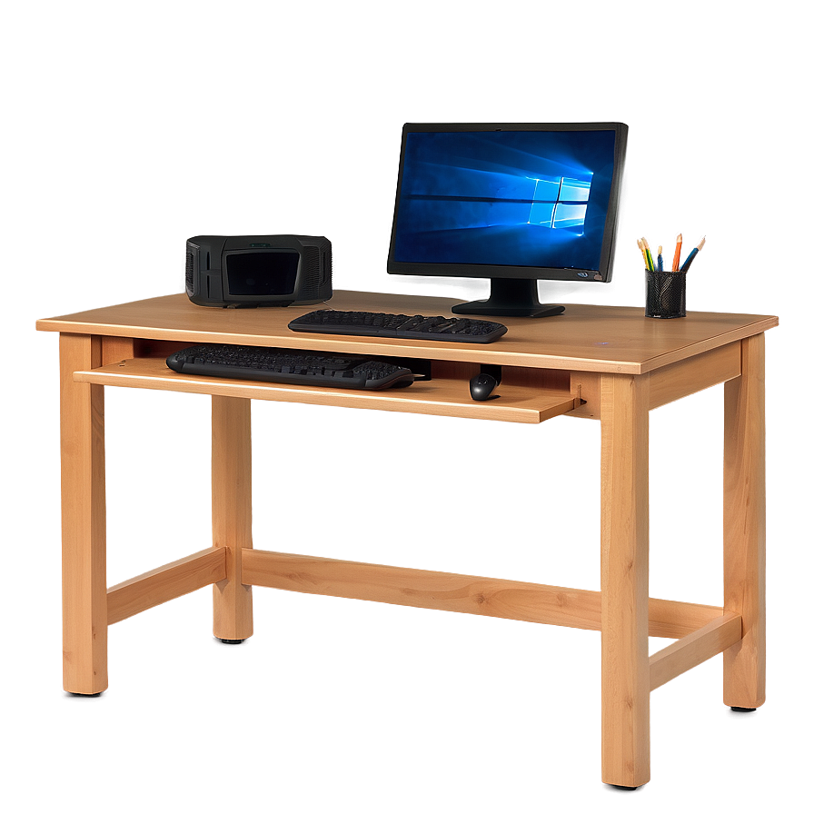 Computer Desk With Hutch Png 06262024 PNG Image