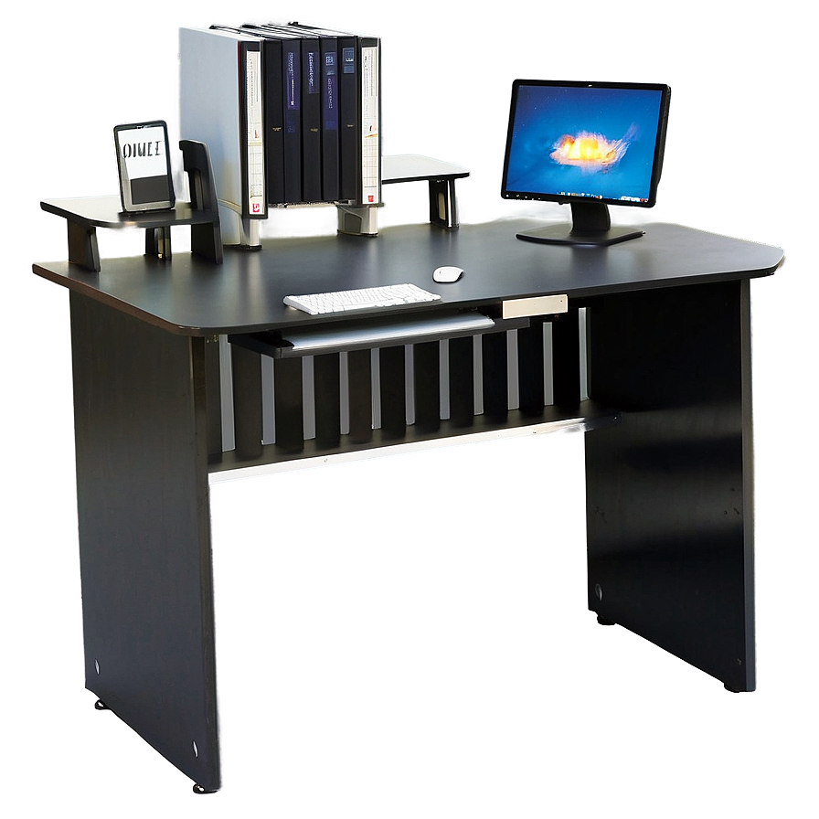 Computer Desk With Hutch Png Wba PNG Image