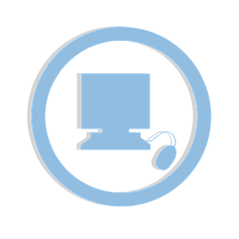 Computer Icon Blue Background PNG Image