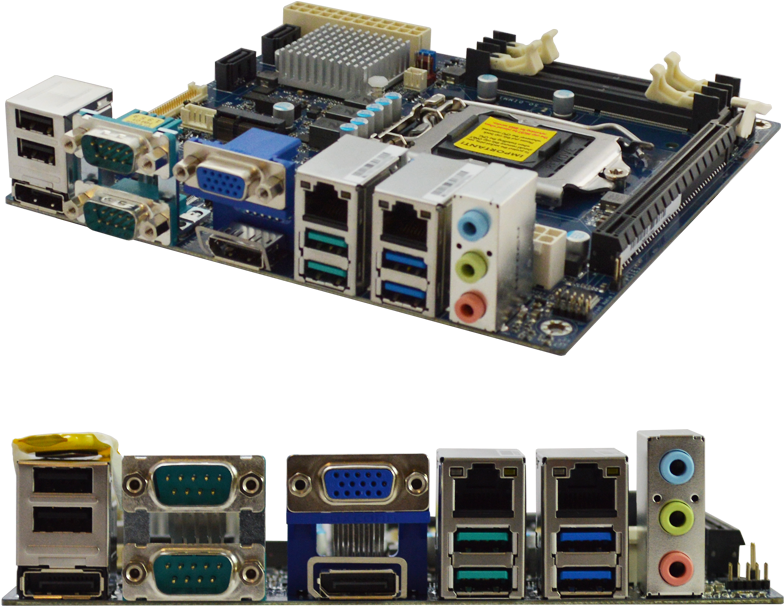 Computer Motherboard Connectivity Ports PNG Image