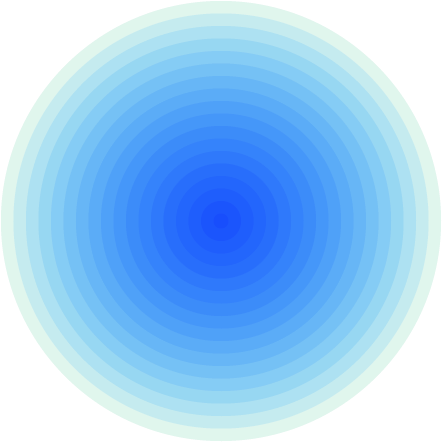 Concentric Blue Circles Gradient PNG Image