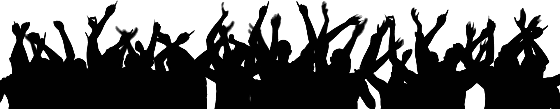 Concert Crowd Silhouette.png PNG Image