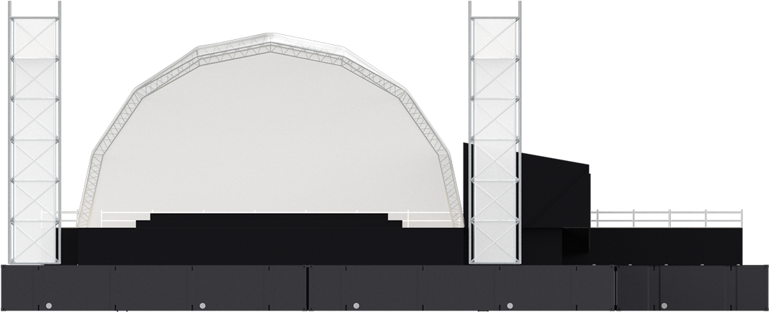 Concert Stage Design Side View PNG Image