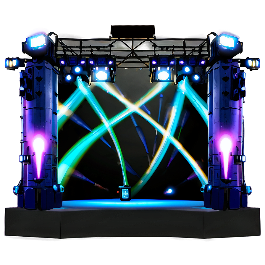 Concert Stage With Lasers Png 06262024 PNG Image