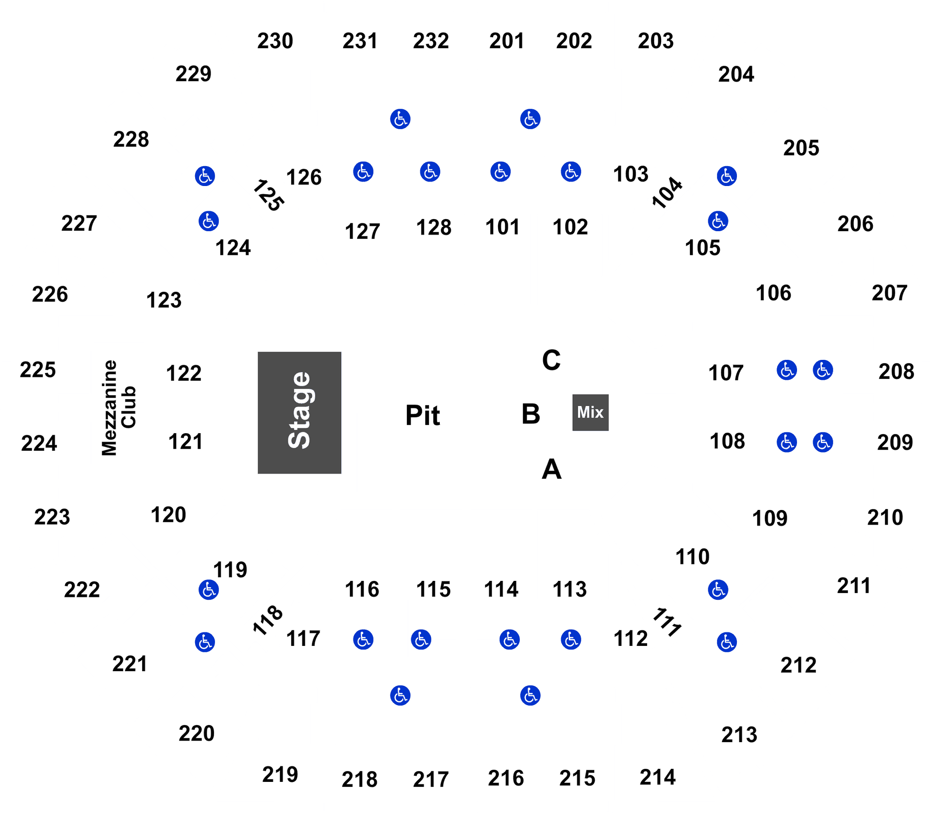 Concert Venue Seating Chart PNG Image