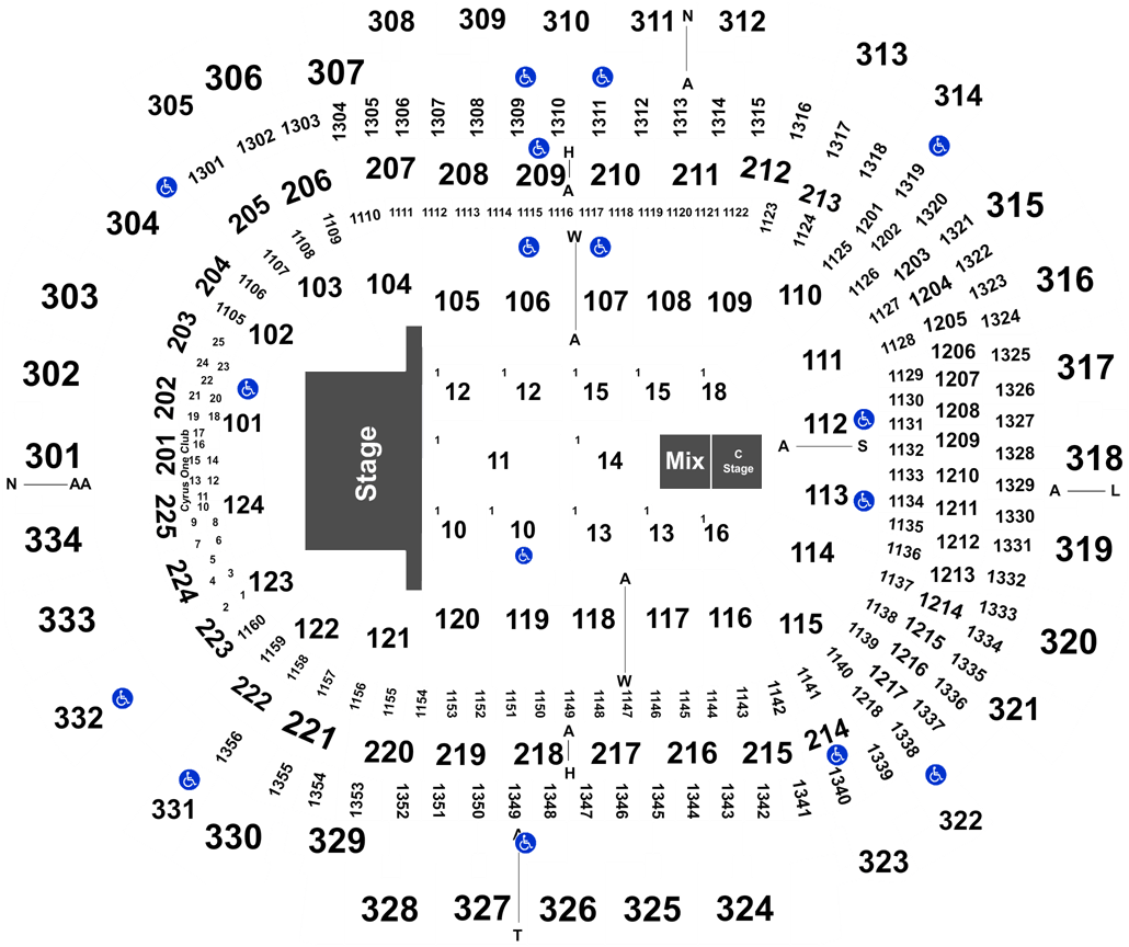 Concert Venue Seating Chart PNG Image